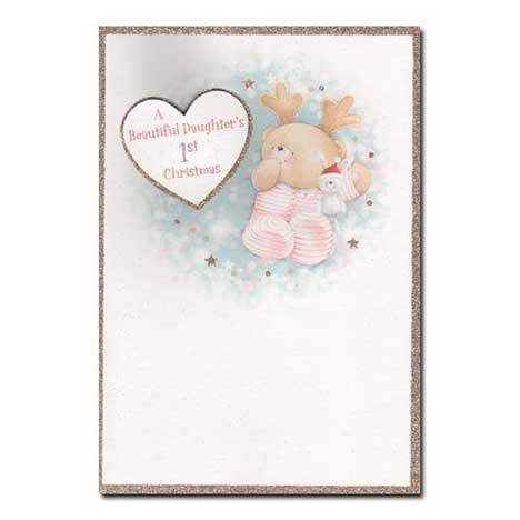 Daughters First Christmas Forever Friends Card